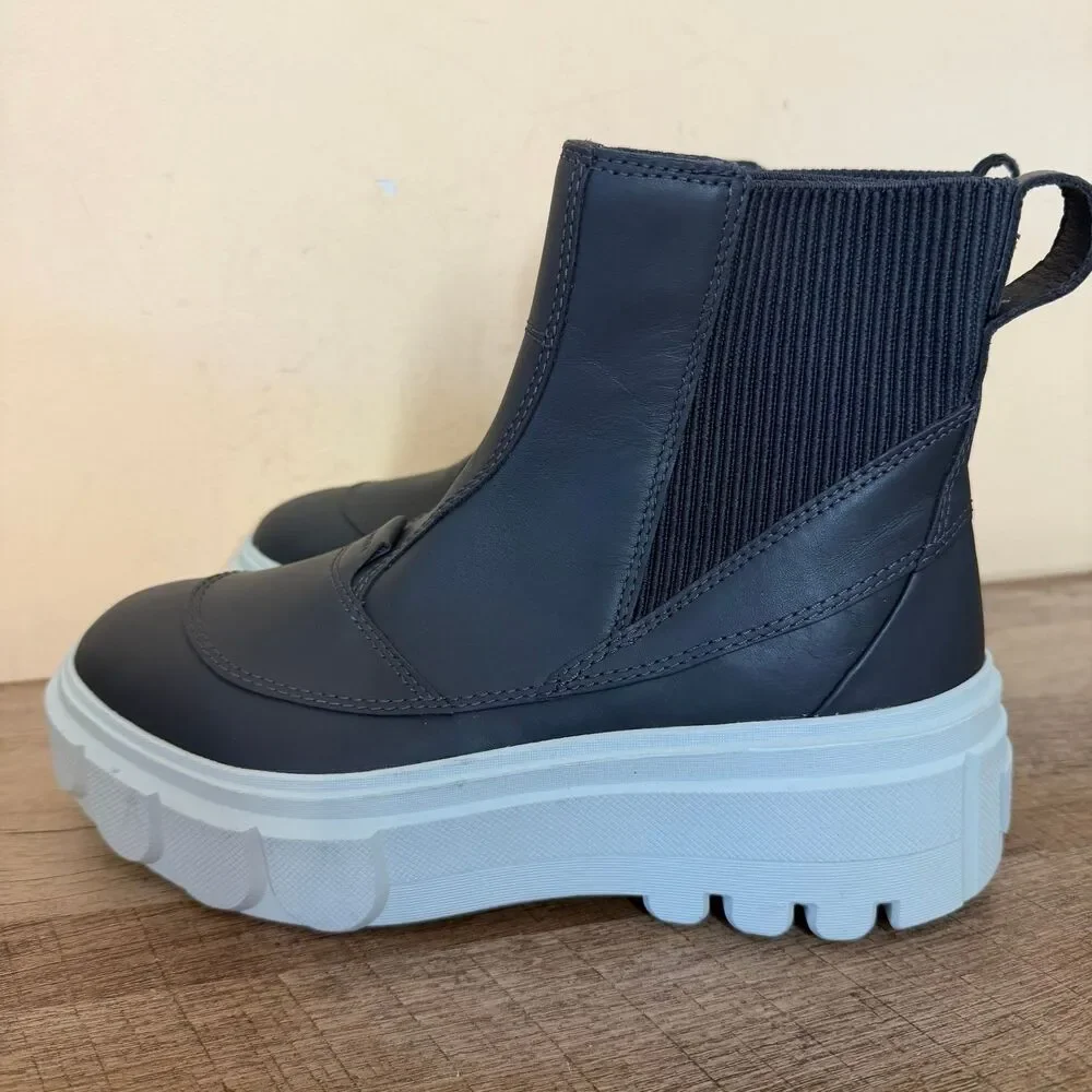 NWT SOREL 8 Caribou X Waterproof Leather Platform Chelsea Boots shoes NL5014-093 - Picture 4 of 8